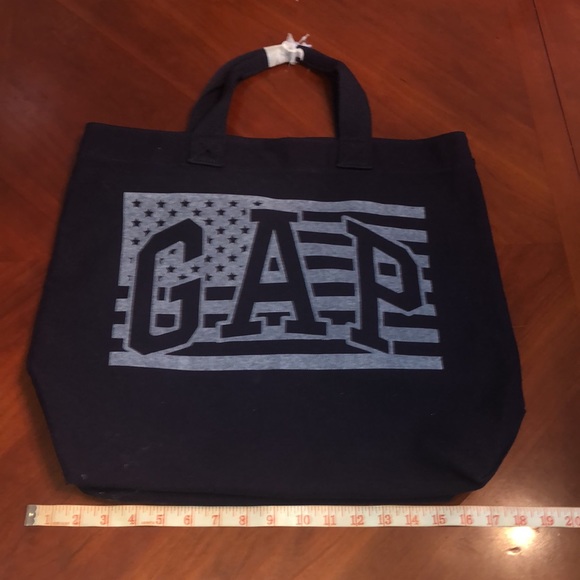 Gap NWOT EUA flag blue w white logo canvas bag “as is” - Picture 3 of 9